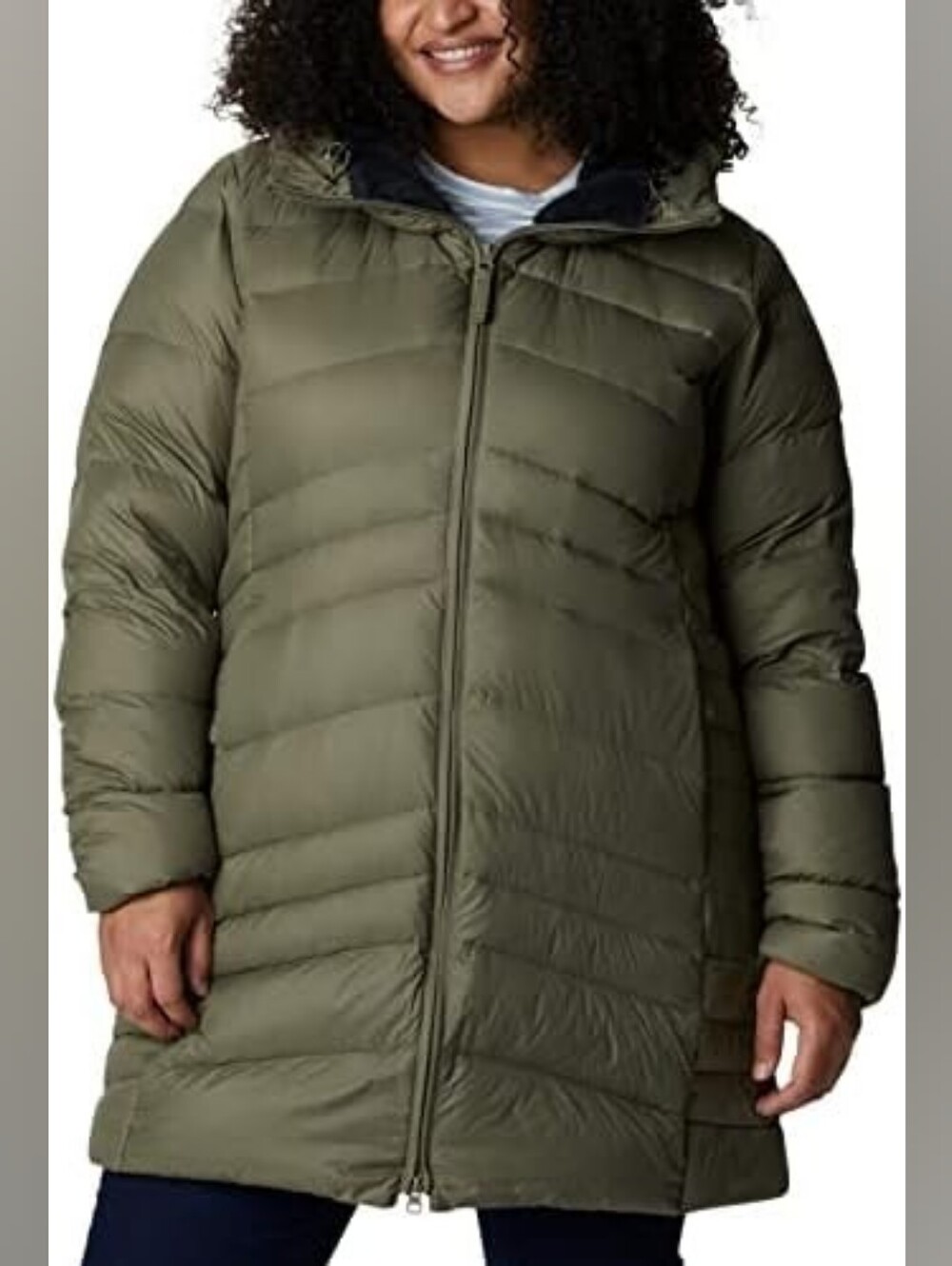 Columbia Mid-Length Autumn Park Women's Down Jacket With Hood